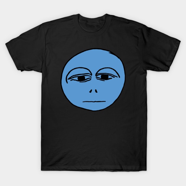 A blue, sad face. T-Shirt by Luggnagg